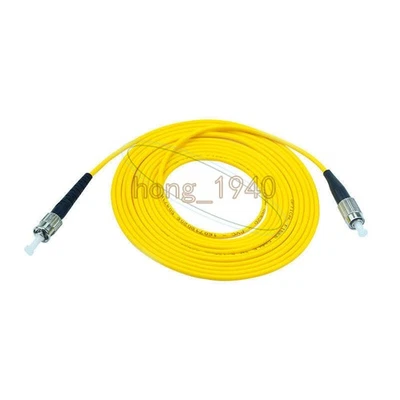 2pcs 15M FC to ST SM Simplex 9/125 3.0mm Fiber Optic Patch Cord Jumper Cable NEW - Image 1 of 2
