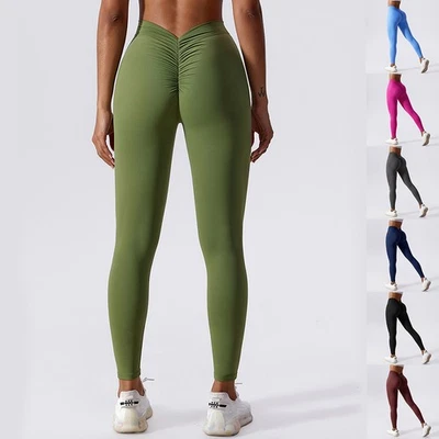 Slim Yoga Fitness Pants Breathable Quick-drying Leggings Peach Hip Lifting Trous - Image 1 of 4