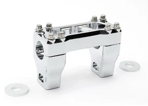 Chrome 4” Straight Risers for 1" Handlebars for Harley Dyna Softail Sportster - Picture 1 of 5