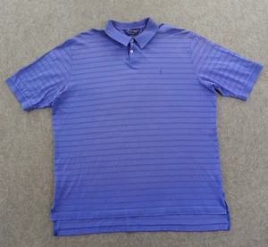Polo Ralph Lauren Camicia Uomo 2XL XXL Viola Pony Logo Golf Righe Elasticizzata - Foto 1 di 12