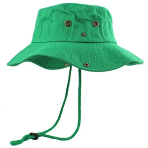 Boonie Fischerhut 100% Baumwolle Sommermütze Kelly grün Camping Angeln Wandern - Bild 1 von 4