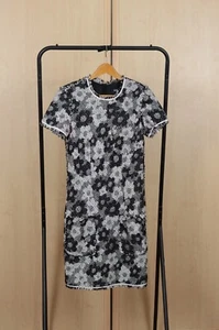 Paule Ka Paris Black Cotton White Trim Dress Size 40 - Picture 1 of 11