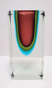 Vintage Flavio Poli Sommerso Glass Murano Vase - Picture 1 of 10