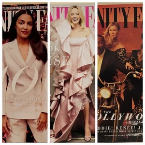 New 2020 Lot of 3 Vanity Fair Magazine : Hollywood Issue, AOC, Reese - Picture 1 of 5