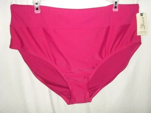 Traje de baño Terra & Sky rosa oscuro cintura alta pantalones de bikini talla 4X (28W-30W) bc - Imagen 1 de 9