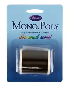 Superior Threads Smoke MonoPoly Invisible Polyester Thread .004mm 2200yds - Picture 1 of 1
