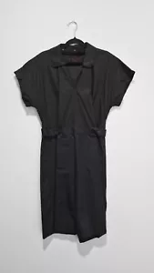 A.F. VANDEVORST black dress size 40 lots of details made in Belgium as new - Picture 1 of 14