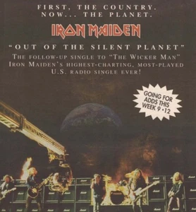 Anuncio de promoción de música de radio impreso vintage de Iron Maiden Out of the Silent Planet 2000 anuncio - Imagen 1 de 2