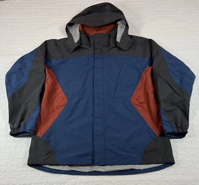 Eastern Mountain Sports Jacket Men’s XL Blue Gray Orange System 3 Hood Vented - Image 1 of 4