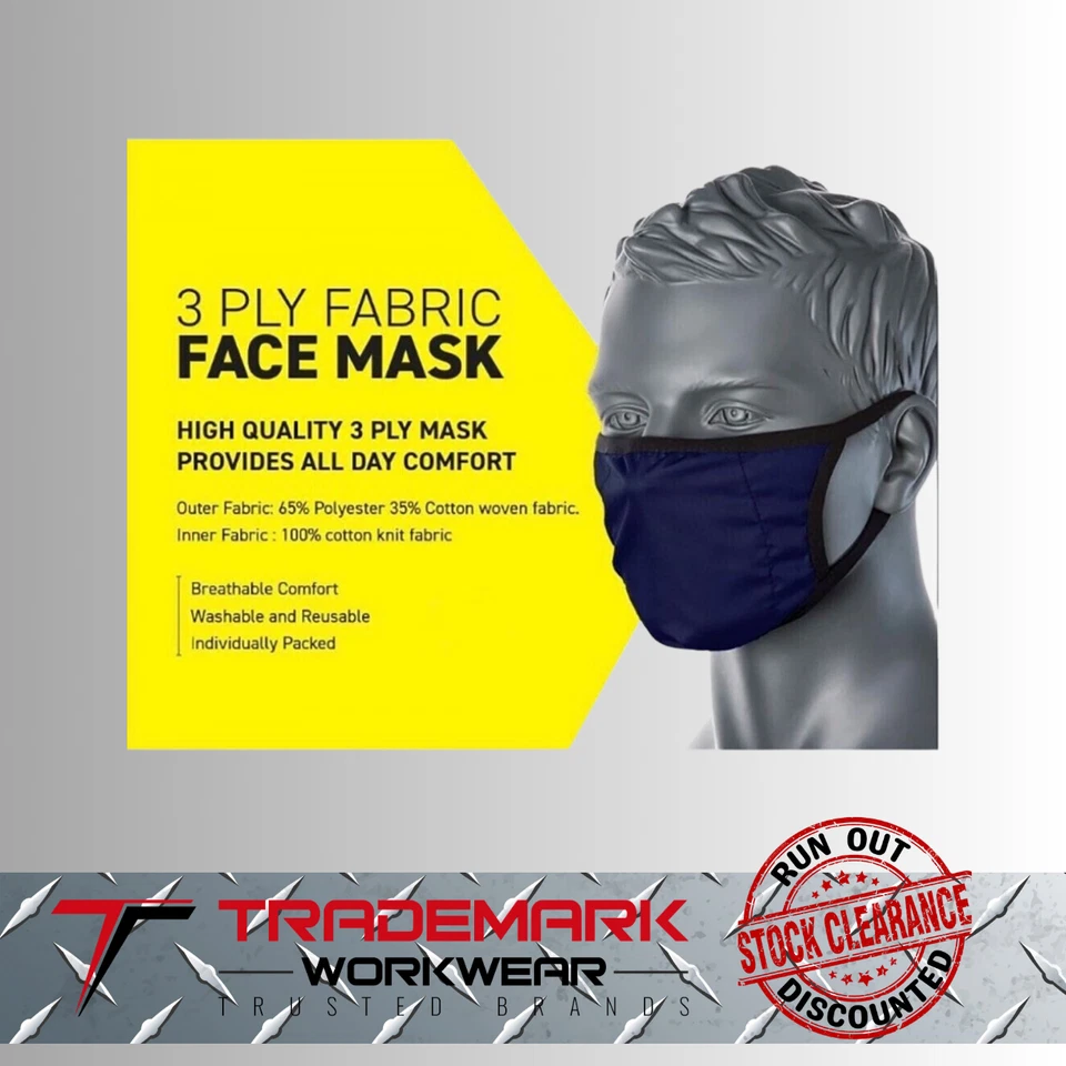 Tuffa Reusable Face Mask (Mask02) Black Stock Run Out