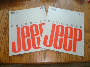 1981 Jeep Cherokee & Wagoneer Sales Brochures - Vintage Original - Two - Picture 1 of 10