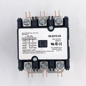 Hartland Controls 08-0215-03 3 Pole Contactor for Carrier, Bryant, Payne - Picture 1 of 2