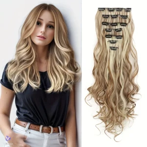 Clip in Haarverlängerung Haar 20" 50cm 130g 7 Stück Haarverlängerung bY Modaleo braun - Bild 1 von 3