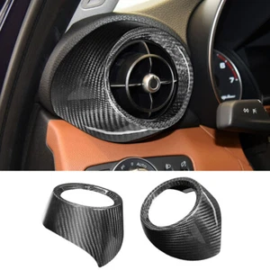 Real Carbon Fiber Side Air Vent Outlet Ring Trim for Alfa Romeo Giulia 2017-2021 - Picture 1 of 8