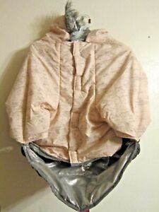 Top Paw Dog Winter Coat Size XXL Peach/Gray Insulated Ultra Reflective Hooded