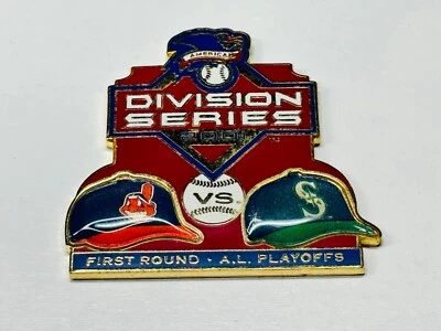 Cleveland Indians Seattle Mariners 2001 ALDS American League Division Series Pin - Image 1 of 2