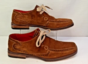 Oliver Sweeney Tan Suede Shoes Mens Formal Casual Italian UK 9 EUR43 J909 - Picture 1 of 8