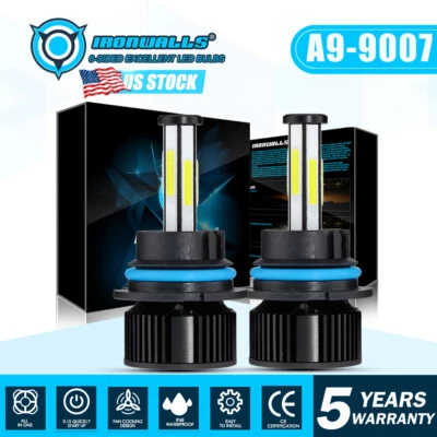 6-Sides 9007 LED Headlight Bulbs for International 4100 4200 4300 4400 8500 8600 - Image 1 of 4