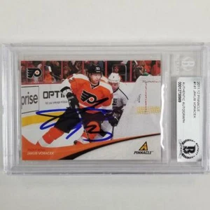 Jakub Voracek firmó 2011-12 Pinnacle #141 Card Flyers Autograph ~ BAS BGS - Imagen 1 de 1