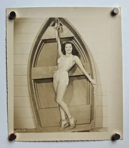 YVONNE DE CARLO Original Vintage c1940’s Sepia 5x4.25” Photograph~Nautical Theme - Picture 1 of 3