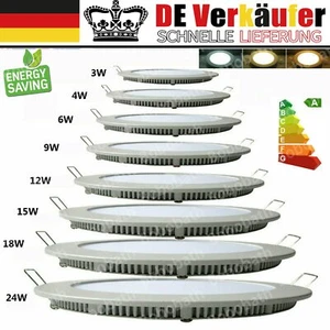 Foco empotrable LED focos empotrables baño ultraplano 230V luces empotrables lámpara NUEVO - Imagen 1 de 19