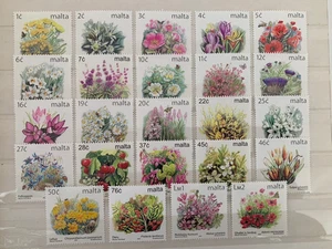 MALTA 1999 MALTESE FLOWER DEFINITIVE SET 24v MNH SG1134/51 cv £38 - Picture 1 of 1