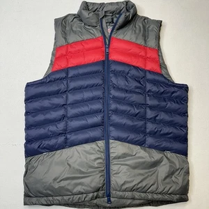 G/Fore GFore Weste Herren mittelblau grau Puffer Golf durchgehender Reißverschluss gesticktes Logo - Bild 1 von 15
