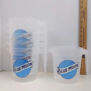 Pichet à bière Blue Moon 48 oz cruche à boisson en plastique barware lot de 6 brasserie - Photo 1/2