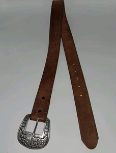 Ariat Men's L Western Brown Leather Belt Limited Edition Buckle 2007 - Picture 1 of 8
