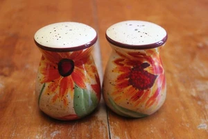 Pfaltzgraff Evening Sun Hand Painted Salt and Pepper Shaker Set Excellent GUC - Picture 1 of 5
