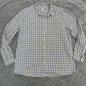 L L Bean Button Up Hemd Herren L Tall Kariert Seersucker Traditional Fit Bio - Bild 1 von 8