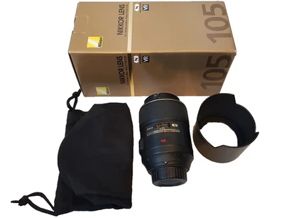 Nikon Nikkor Micro 105mm F/2.8 G AF-S VR obiettivo macro imballato in ottime condizioni - Immagine 1 di 4