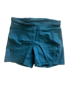 lululemon Damen XS türkisblau hoher Bund Elasthan Shorts - Bild 1 von 6