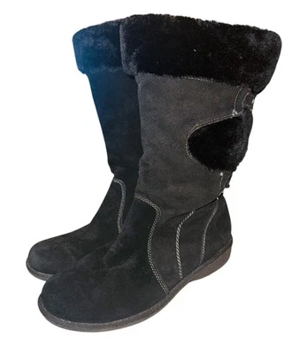 Botas Bare Traps Ellery Cuero Negro Gamuza Piel Sintética Forradas Media Pantorrilla Nieve Invierno Foto 1 de 4