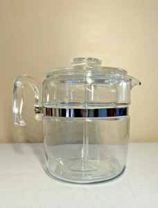 Pyrex Flameware Vintage 9 Cup Glass Coffee Percolator Pot 7759 - Picture 1 of 9