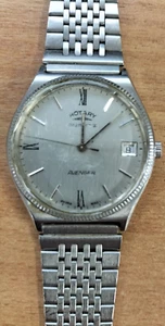 Vintage Rotary Avenger Watch Quartz Stainless Steel Swiss Made - 7482003 WORKING - Picture 1 of 4