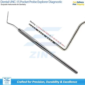 Sonda dental UNC-15 profundidades de bolsillo diagnóstico periodontal marcado codificado por colores - Imagen 1 de 3