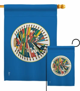 Organization Of American States Garden Flag Association Gift Yard House Banner - Picture 1 of 19