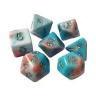 7Pcs Acrylic 7-Die D4 D6 D8 D10 Polyhedral Dice Game Dice Table Game Dnd Dice