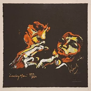 RONNIE WOOD Serigrafie auf Papier, Lucky Man, 2010 handsigniert - Bild 1 von 7