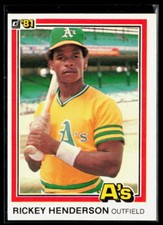 Rickey Henderson 1981 Donruss #119       NRMT