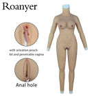 Roanyer Silikon D Tasse Brust Ganzkörper Anzug mit Armen für Sissy Crossdresser