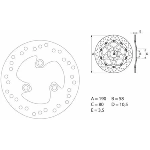 Serie Oro Bremsscheibe starr - BREMBO 68B40716 für: PEUGEOT Yam. BENELLI TGB AKR - Bild 1 von 1