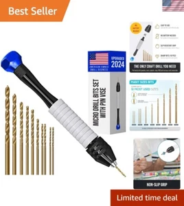 Set Micro Punte da Trapano Alimentate a Mano per Creazione Gioielli e Progetti in Resina - Blu - Foto 1 di 7
