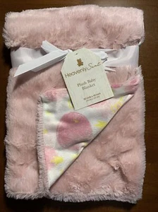 Heaven Sent Baby Blanket Pink Plush Reverse Micromink. Pink Bubbles 30” X 40” - Picture 1 of 6