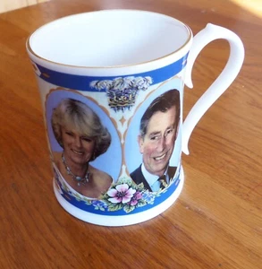 AYNSLEY Prince Charles and Camilla Engagement China Mug 2005 - Picture 1 of 4