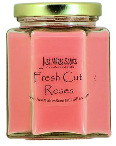 Fresh Cut Roses Kerze Neu 8oz Hexagon von Just Makes Scents - Bild 1 von 2