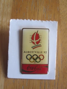 1992 Albertville Oylimpic Stift auf Originalkarte Coca Cola - Bild 1 von 2