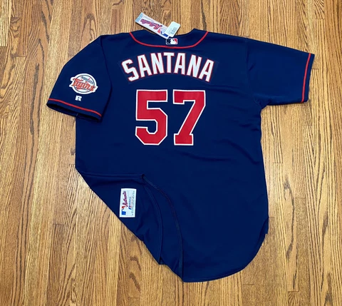 Minnesota Twins Johan Santana Vintage 2004 Russell Authentic MLB Baseball Jersey Cover