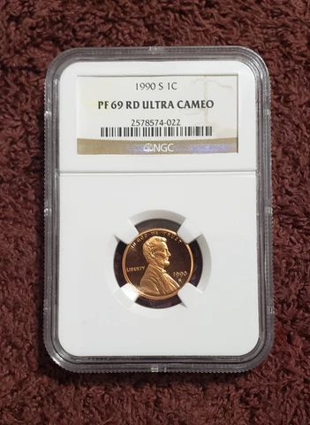 1990 S 1C PF 69 RD Ultra Cameo LINCOLN MEMORIAL CENT Cover